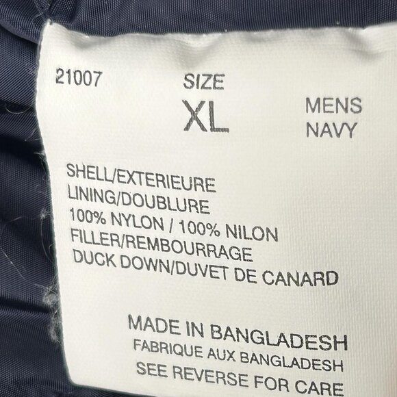 Woolrich John Rich & Bros Vest Mens XL Navy Duck Down Puffer Insulated Zip Warm - Picture 7 of 13